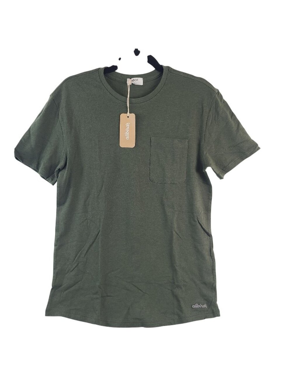 Allbirds Mens Anytime Tee Thunder Green Short Sleeve Organic Cotton T-Shirt Sz S